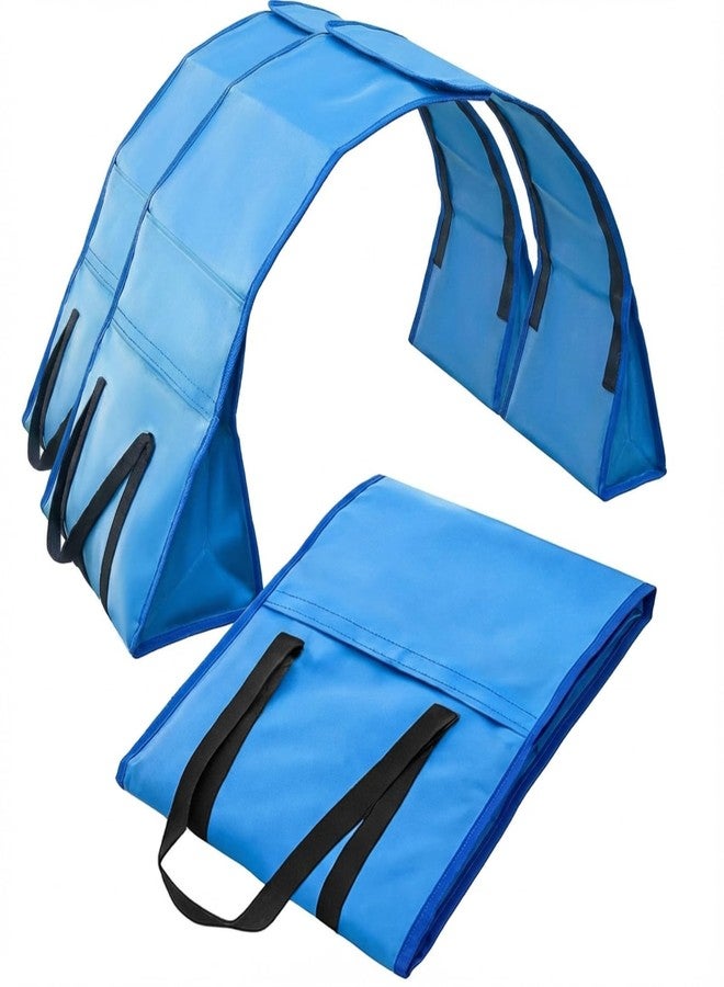 Silipull 2 Set Dog Agility Tunnel Sandbags, Dog Tunnel Weight Bags Heavy-Duty PVC Weatherproof Design, Adjustable for 18"-26" Diameter for Stabilizing and Securing, Blue (Tunnels Not Included) - Image 1